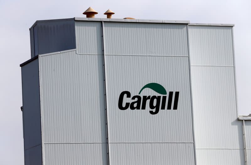 FILE PHOTO: A Cargill logo is pictured on the Provimi Kliba and Protector animal nutrition factory in Lucens