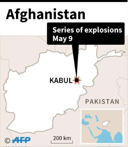 Map of Afghanistan locating Kabul