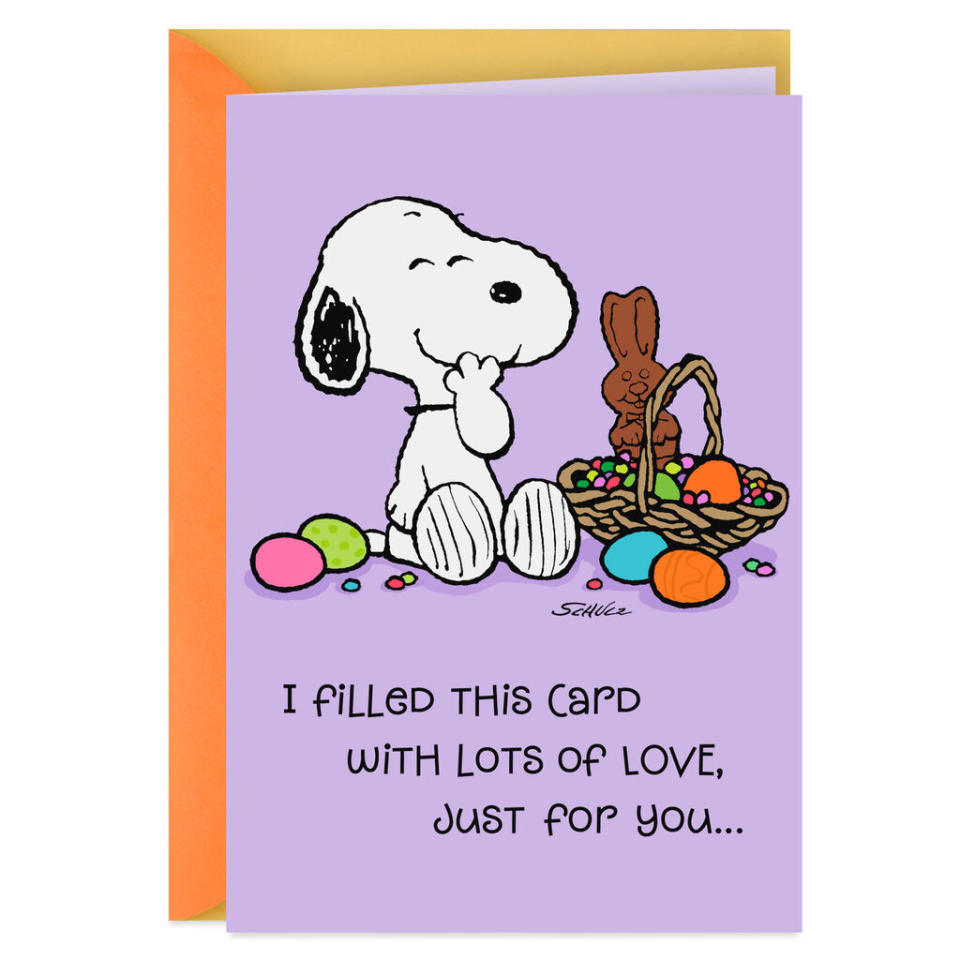 Peanuts Snoopy Lots of Love Easter Card