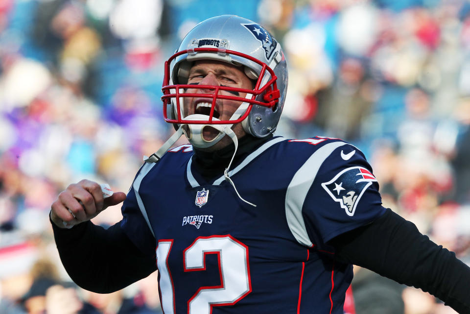 Tom Brady's contract ends after this season. (Photo by Jim Davis/The Boston Globe via Getty Images)