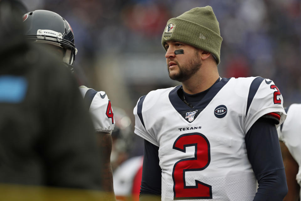 Quarterback AJ McCarron might make his first start since 2015. (Todd Olszewski/Getty Images)