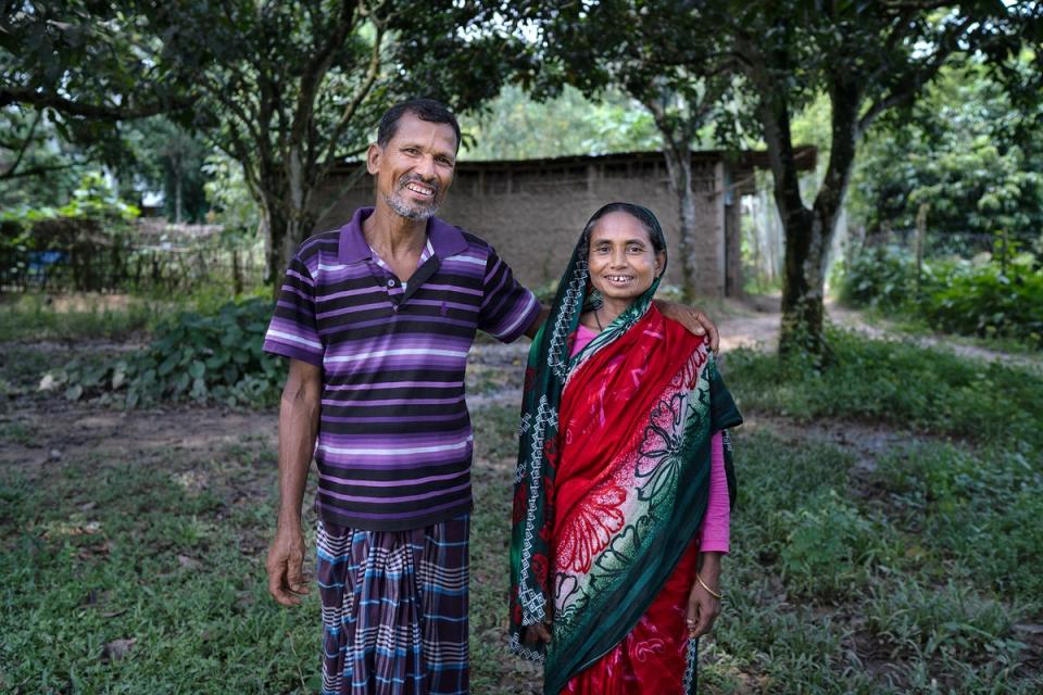 Gulshanara and husband Noab, who built their own farmhouse in Ghoraghat (Fabeha Monir)