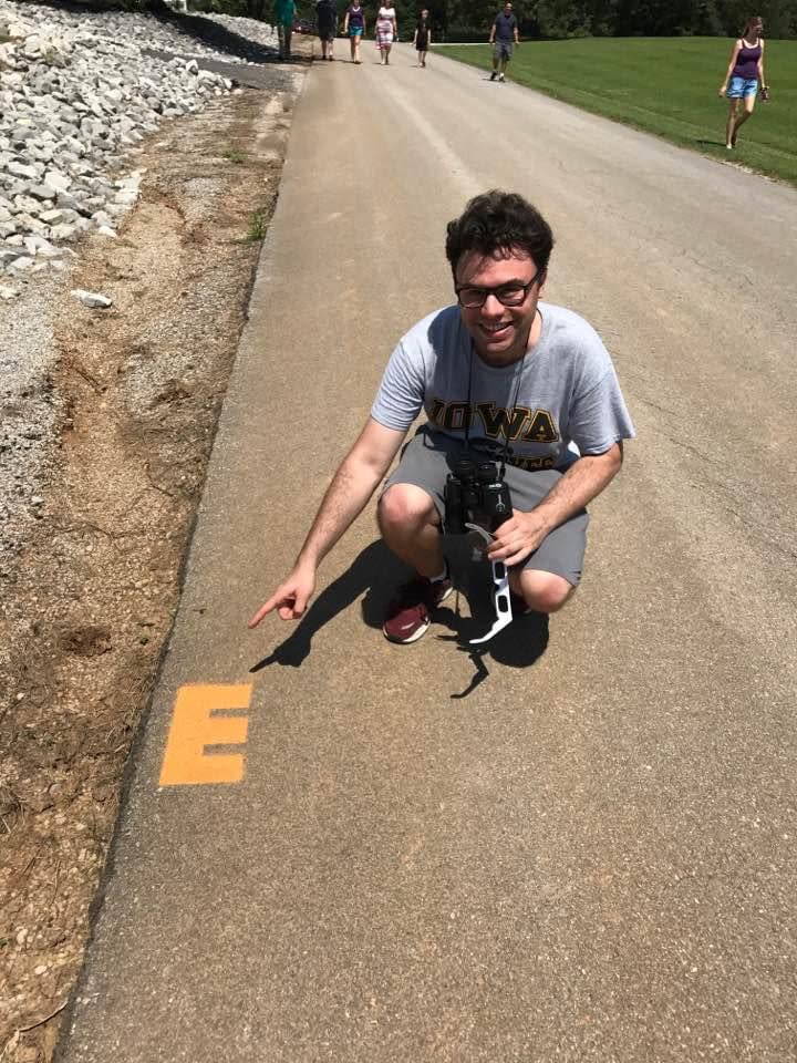 Daniel Mescon marks a spot for viewing the 2017 eclipse. Courtesy of Daniel Mescon