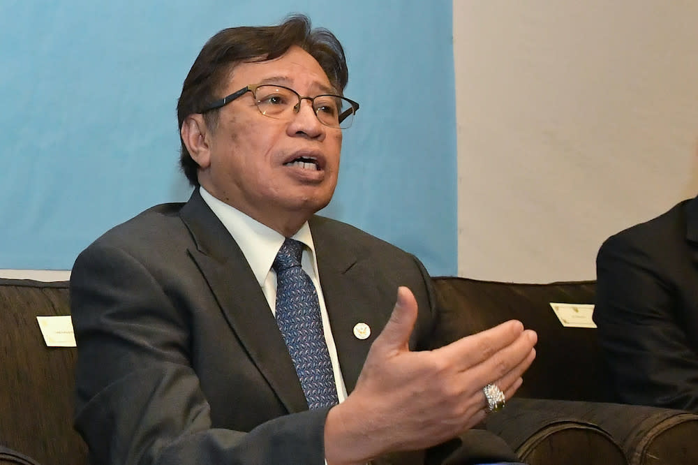 Chief Minister Datuk Patinggi Abang Johari Openg today issued a warning to political party to not undermine the ruling Gabungan Parti Sarawak. — Bernama pic