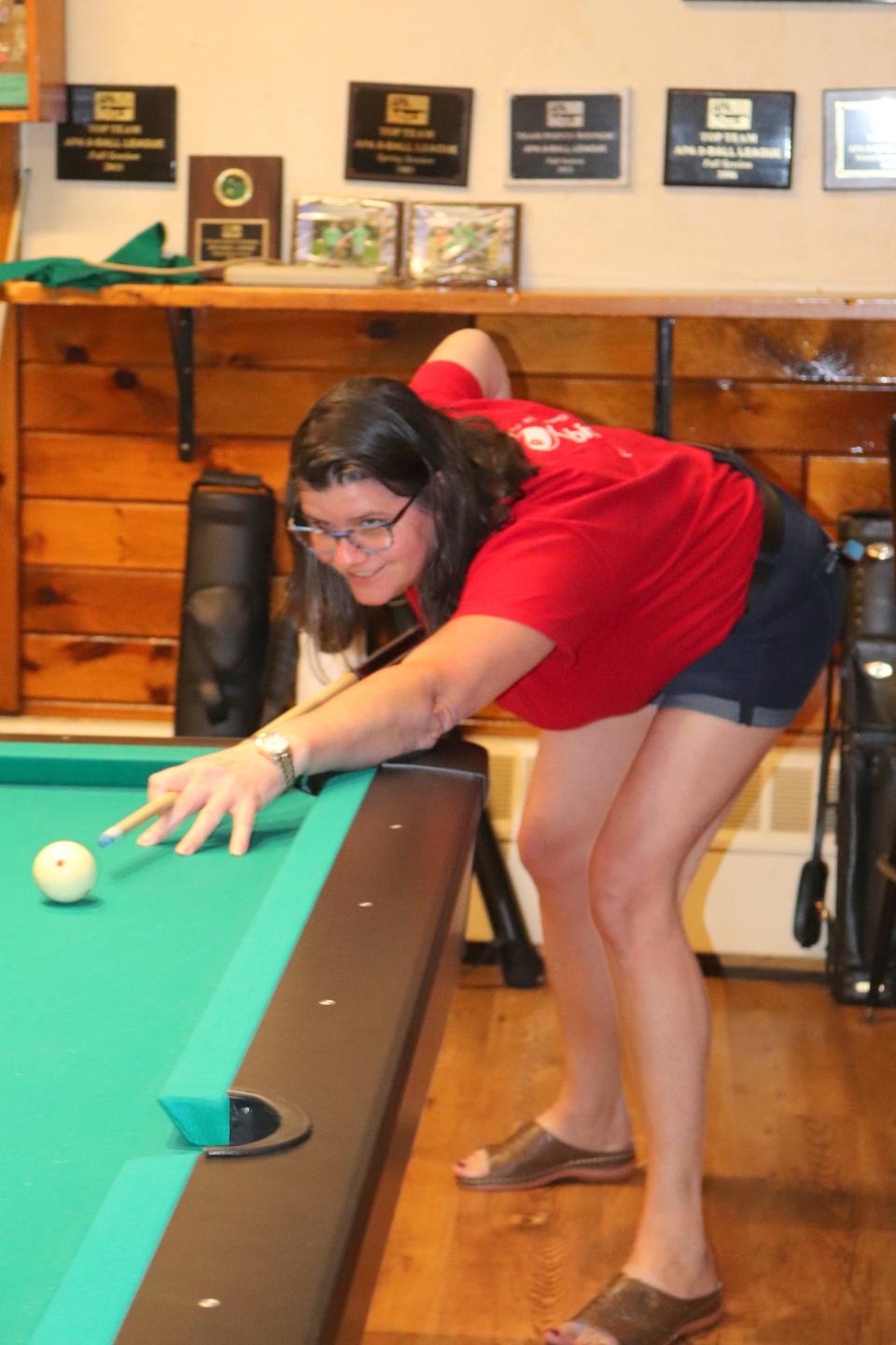 Dierdre Clonan is part of a seven person team participating in the 2023 American Pool Players Association 9-Ball World Championships in Las Vegas.