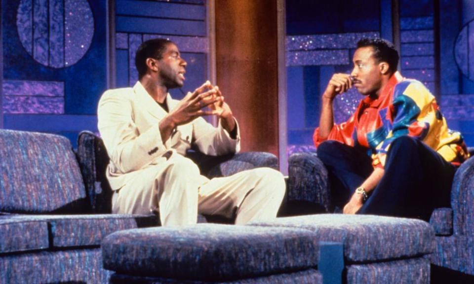 Earvin ‘Magic’ Johnson and Arsenio Hall.