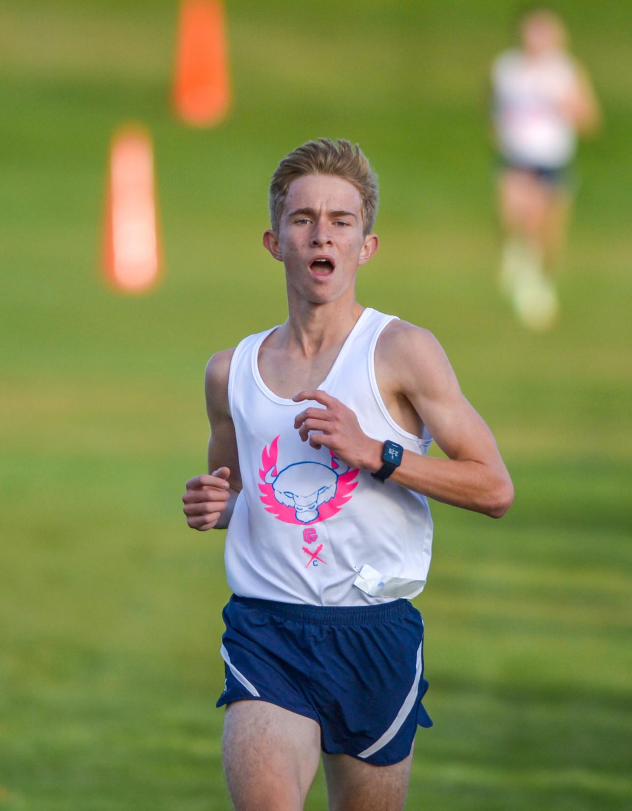 Great Falls High's Ryan Harrington finishes first during the crosstown cross country meet last season. Harrington finished third at the Mountain West Classic on Saturday in Missoula.