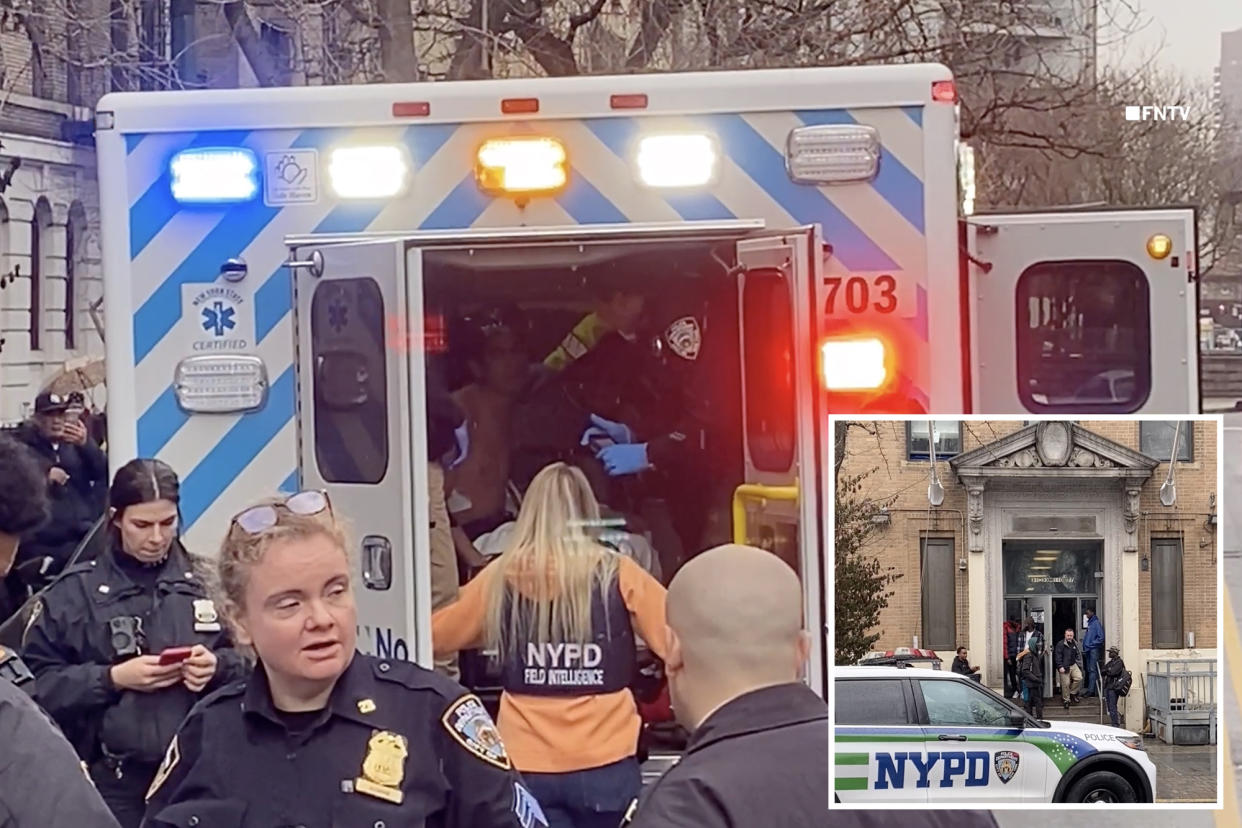 photo of the victim inside an ambulance