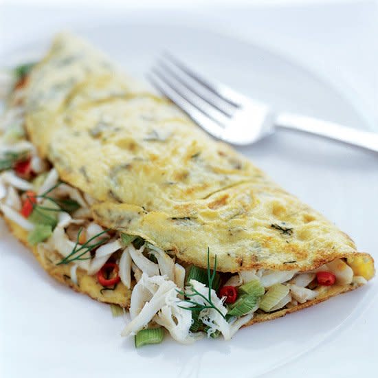 Deviled Crab Omelets