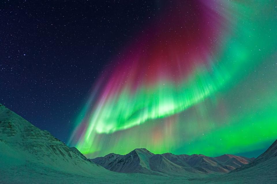 <p>With glaciers, mountains and ocean waters it seems impossible to take bad photos of Alaska, but when you add in the Northern Lights (seen here near Atigun Pass, Alaska) you get something spectacular.</p>