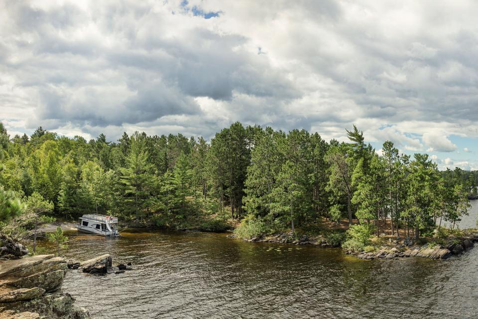 Voyageurs National Park with a houseboat