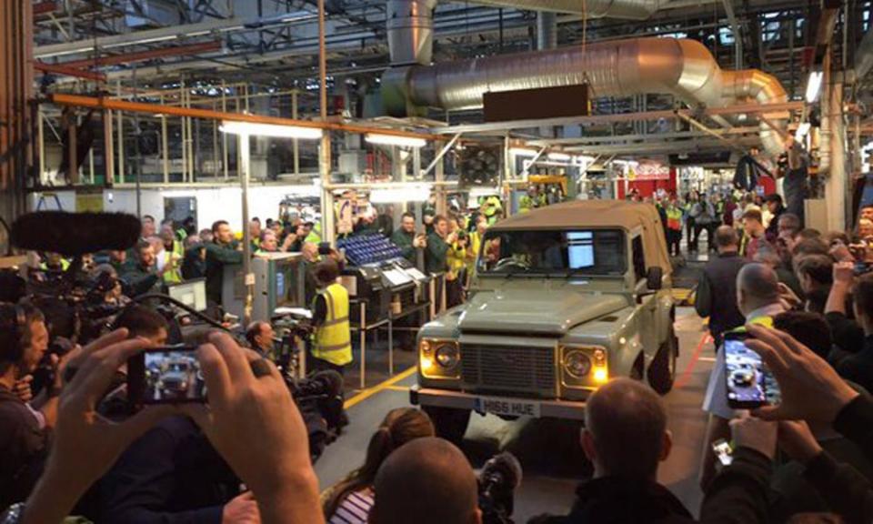 The last Land Rover Defender comes off the production line.