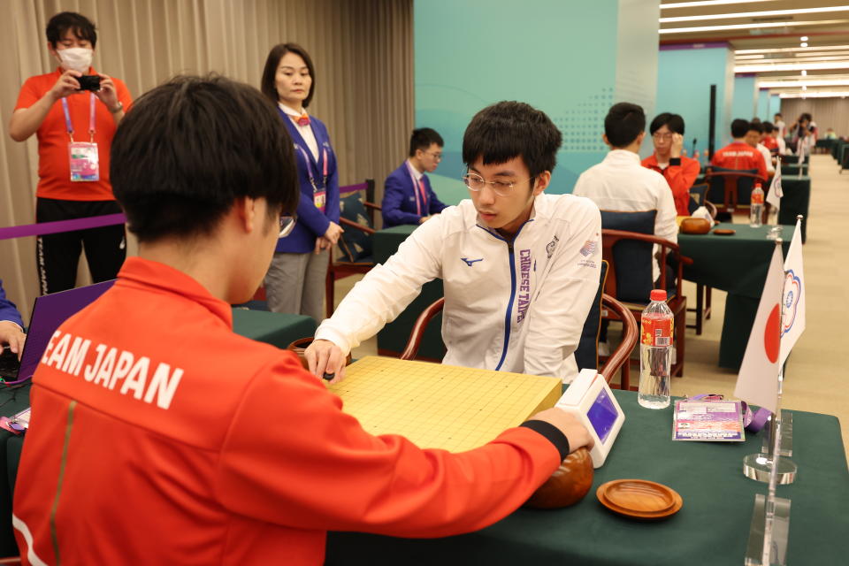 圍棋中華隊不敵日本。中華奧會提供