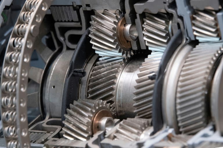 ZF said it is facing less demand for parts for conventional vehicles -- like this transmission -- while demand for electric vehicles has also been weak (THOMAS KIENZLE)