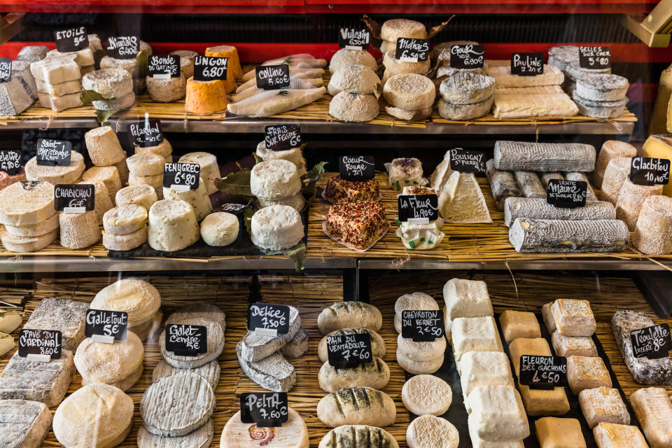 A very diverse cheese display