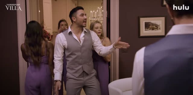 <p>Hulu/ Youtube</p> Marciano Brunette in "Vanderpump Villa" season 1 teaser