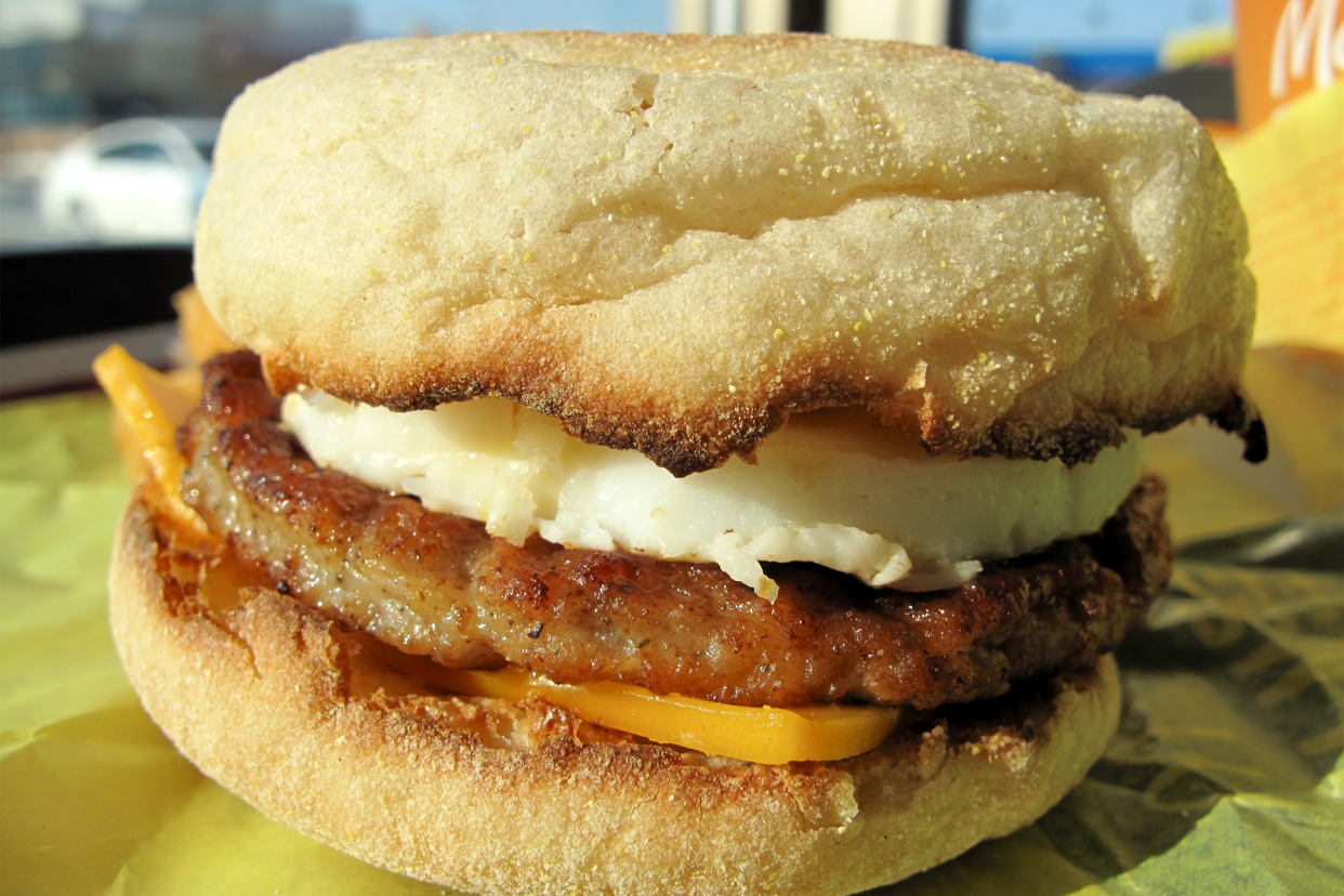 sausage mcmuffin with egg and cheese