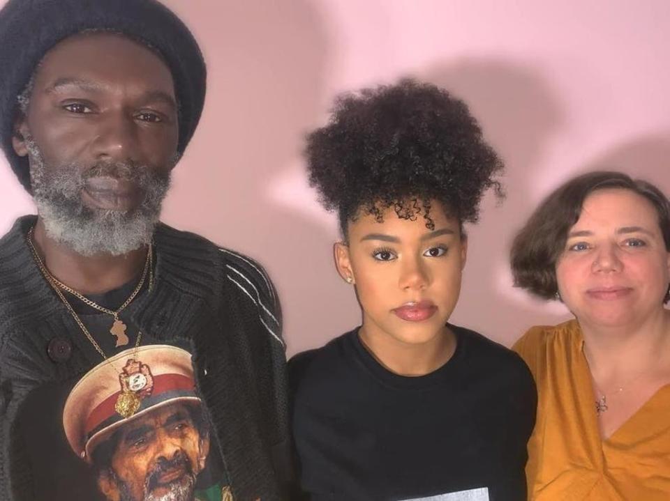 Ruby Williams, with her parents Lenny and Kate, launched legal action against Urswick School in Hackney (Williams family)