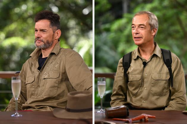 Fred Sirieix and Nigel Farage in “I’m a Celebrity”