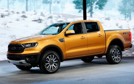 The 2019 Ford Ranger is unveiled during the press preview at the North American International Auto Show in Detroit, Michigan, U.S., January 14, 2018. REUTERS/Rebecca Cook