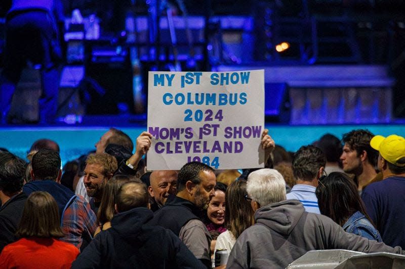 Columbus fans welcomed Bruce Springsteen with open arms at Nationwide Arena on April 21.