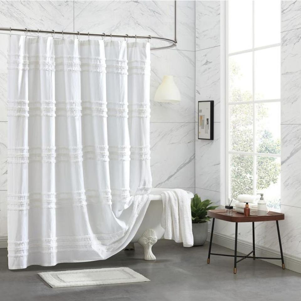 Chenille Stripe Shower Curtain