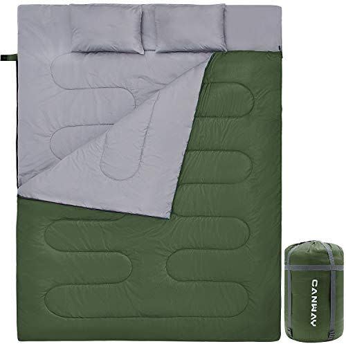 8) Double Sleeping Bag with Two Pillows