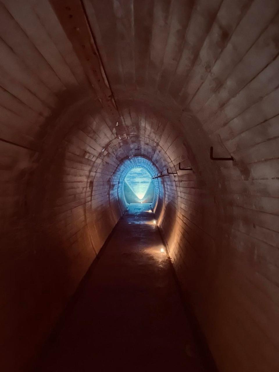 A section of a tunnel at the Fort Stony Batter.