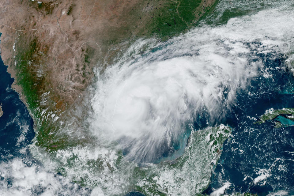 La tormenta tropical Francine en el Golfo de México el 9 de septiembre de 2024. (NOAA)