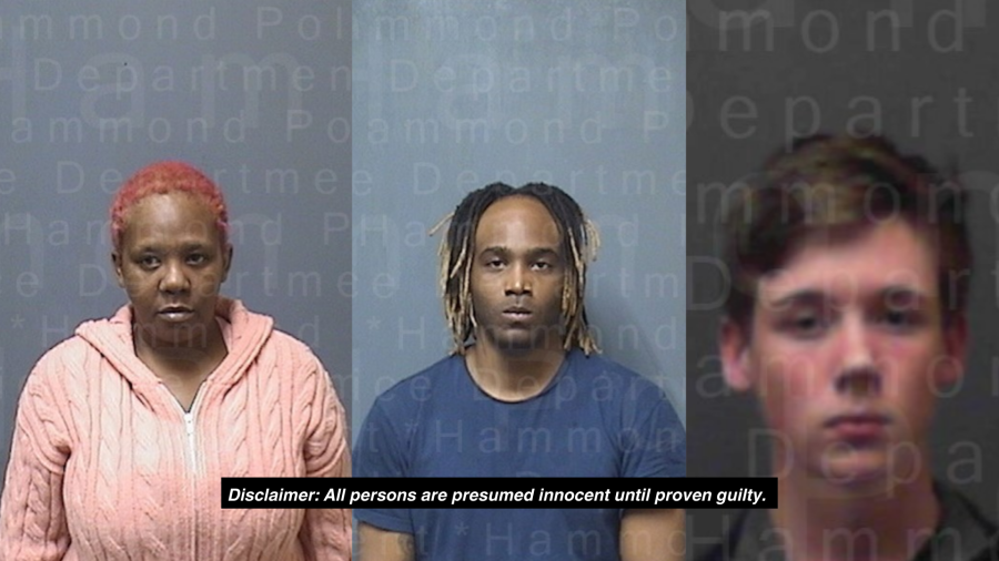 Kawaiishh Brown (left), Shyhiem Pines (middle) and Mark Fridge III (right) (Courtesy: Hammond Police Department)