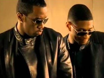 Usher and Diddy in the video for "I Need a Girl (Part One)."