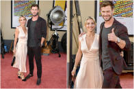 La combinación vestido lencero nude y sandalias negras es perfecta para el verano y este lunes nos lo demostró Elsa Pataky en el estreno de 'Once Upon a Time in Hollywood'. Su marido, el actor que interpreta a Thor, prefirió un estilismo más informal. (Foto: Steve Granitz / Matt Winkelmeyer / Getty Images)