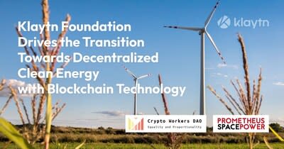 To mark the 51st World Environment Day, the Klaytn Foundation, the non-profit organization established to globalize and decentralize the ecosystem of South Korea's leading Layer 1 blockchain Klaytn, signed an MOU with Crypto Workers DAO and Prometheus Space Power for a joint project to effectively respond on climate change and accelerate the energy transition towards decentralized renewable power generation.