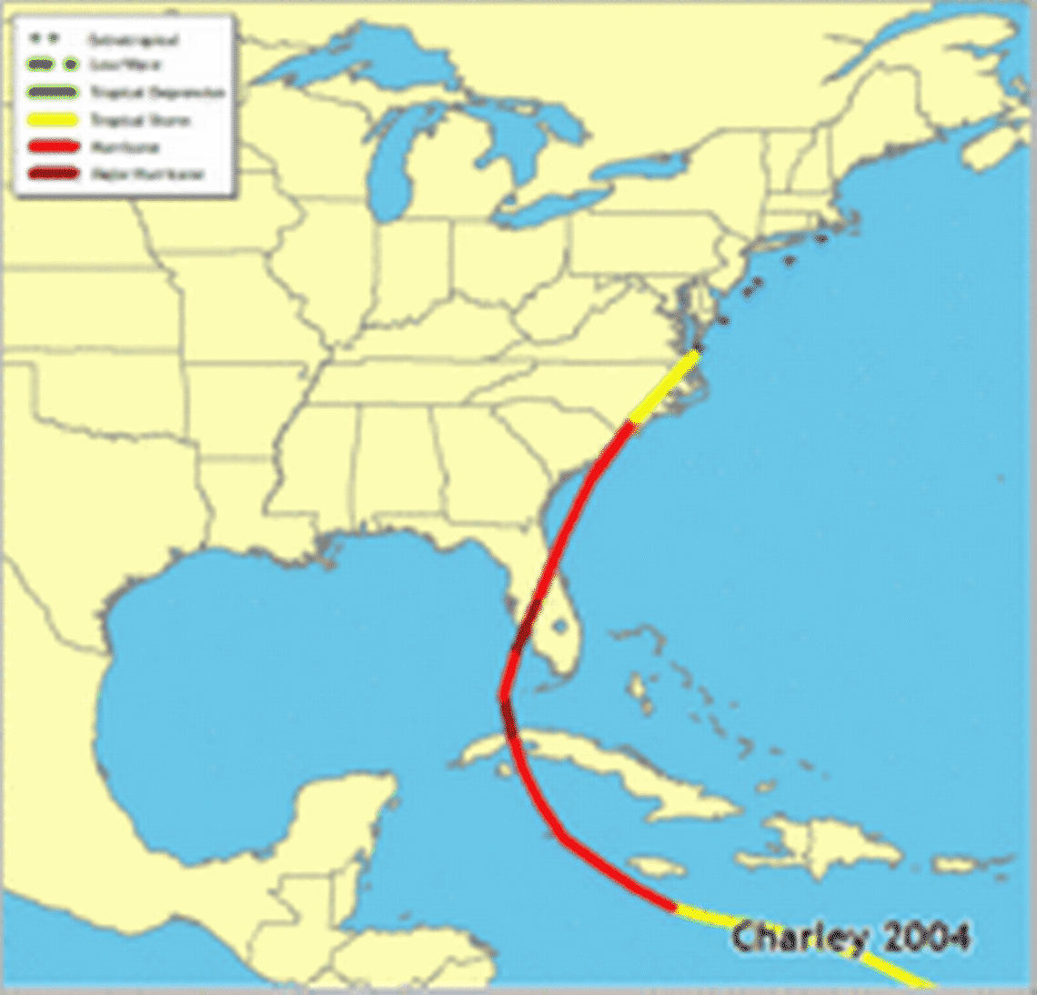 Hurricane Charley in 2004.