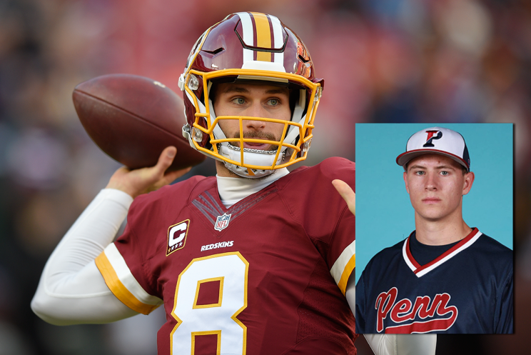 Redskins quarterback Kirk Cousins and cousin Jake Cousins. (AP/Penn Athletics)