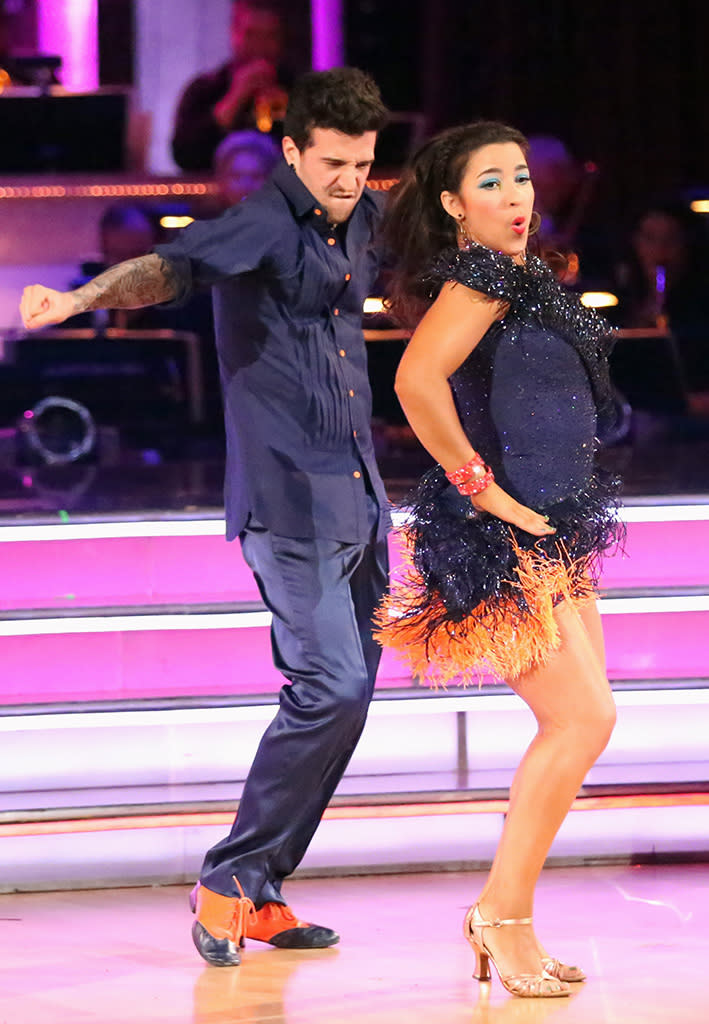 Mark Ballas and Alexandra Raisman perform on "Dancing With the Stars."