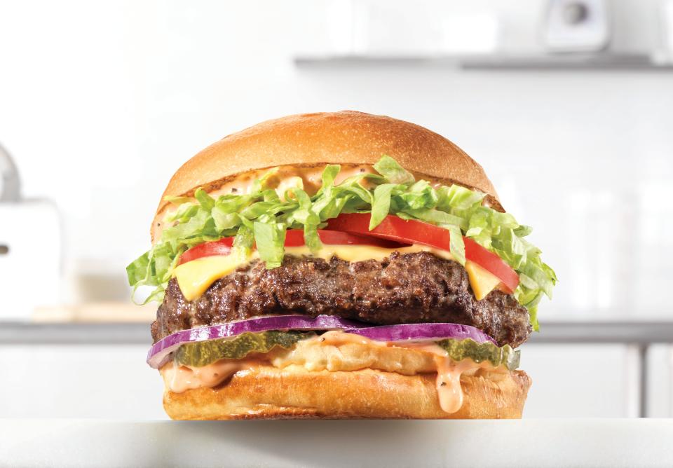 Arby's Wagyu Steakhouse Burger, the fast food chain's first burger ever, is available May 23.