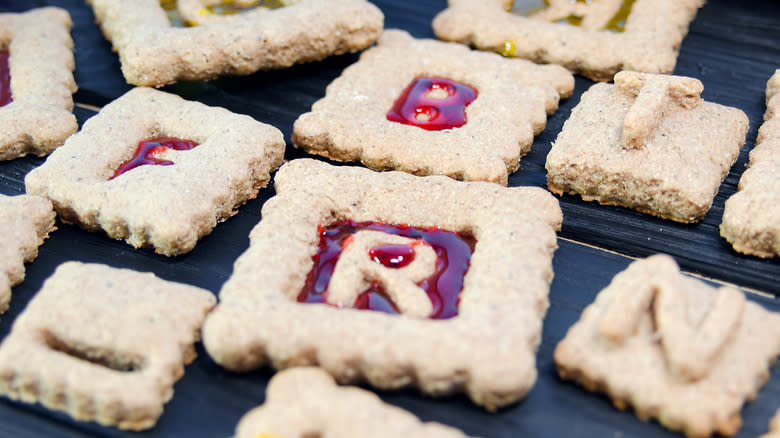 Isomalt window pane cookies