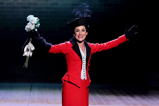 <p> Theo Wargo/Getty Images</p> Lea Michele in "Funny Girl"