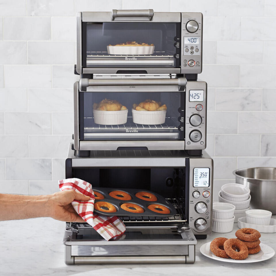 From beloved Breville, this <a href="https://fave.co/38O1Wqt" target="_blank" rel="noopener noreferrer">mini smart oven</a> is another find hiding in <a href="https://fave.co/36MP1lN" target="_blank" rel="noopener noreferrer">Sur La Table's Black Friday sale</a>. Don't let the size fool you, though, this oven can fit four slices of bread and a small pizza. It has eight pre-set cooking functions. <a href="https://fave.co/38O1Wqt" target="_blank" rel="noopener noreferrer">Originally $270, get it now for $128 at Sur La Table</a>. 