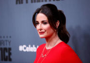 Cast member Kyle Richards poses after a panel for "The New Celebrity Apprentice" in Universal City, California, December 9, 2016. REUTERS/Danny Moloshok