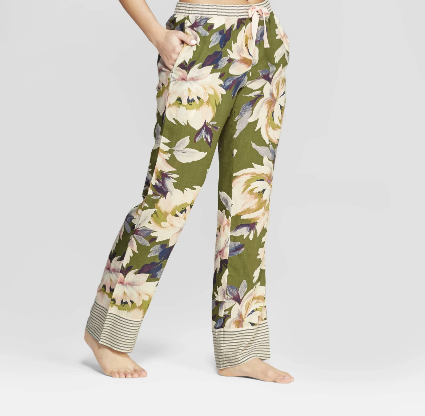 Stars Above Floral Print Beautifully Soft Notch Collar Pajama Set (Photo: Target)