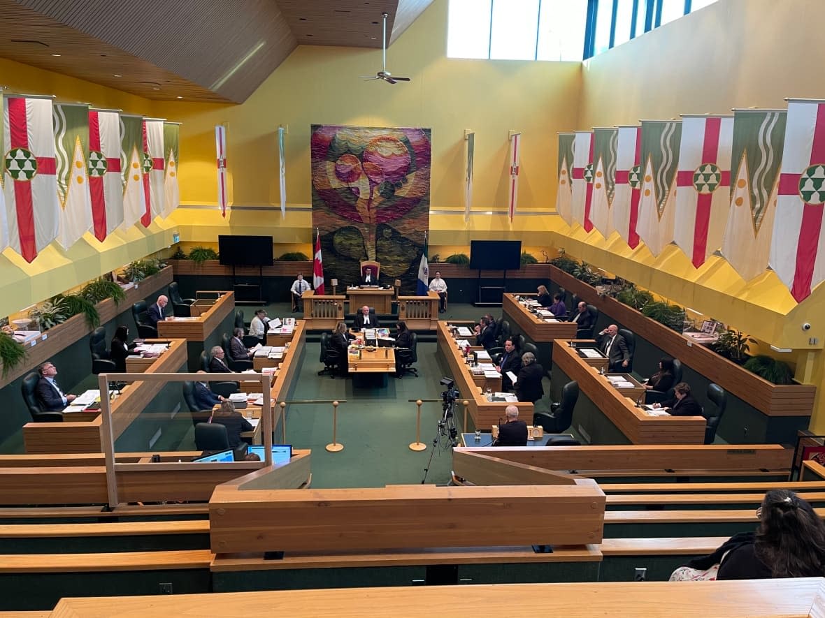 The Yukon Legislative Assembly on Nov. 24, the final day of the fall sitting.  (Julien Gignac/CBC - image credit)