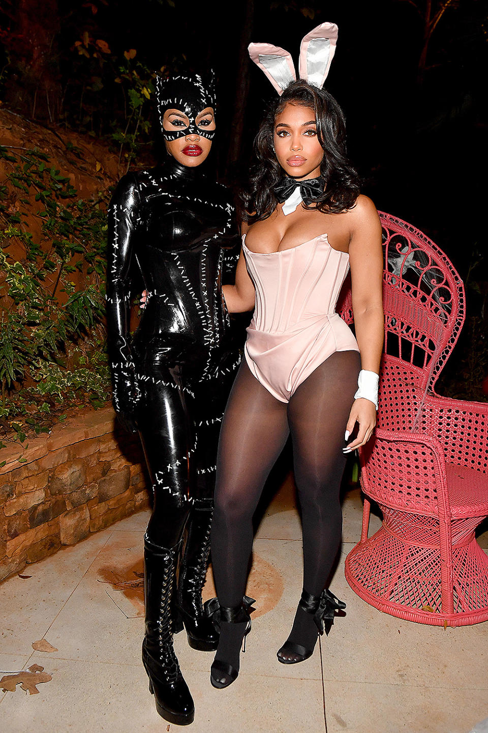 <p>Teyana Taylor and Lori Harvey attended The Haunting of Hopewell party in Atlanta, dressed as Catwoman and a Playboy bunny respectively.</p>