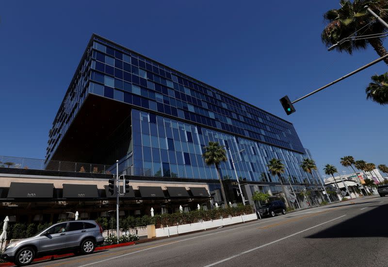 A general view shows the offices of MGM Studios in Beverly Hills