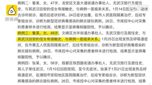 河南安陽一家人全被從武漢回家過年的女子感染。（圖／翻攝自梨視頻）