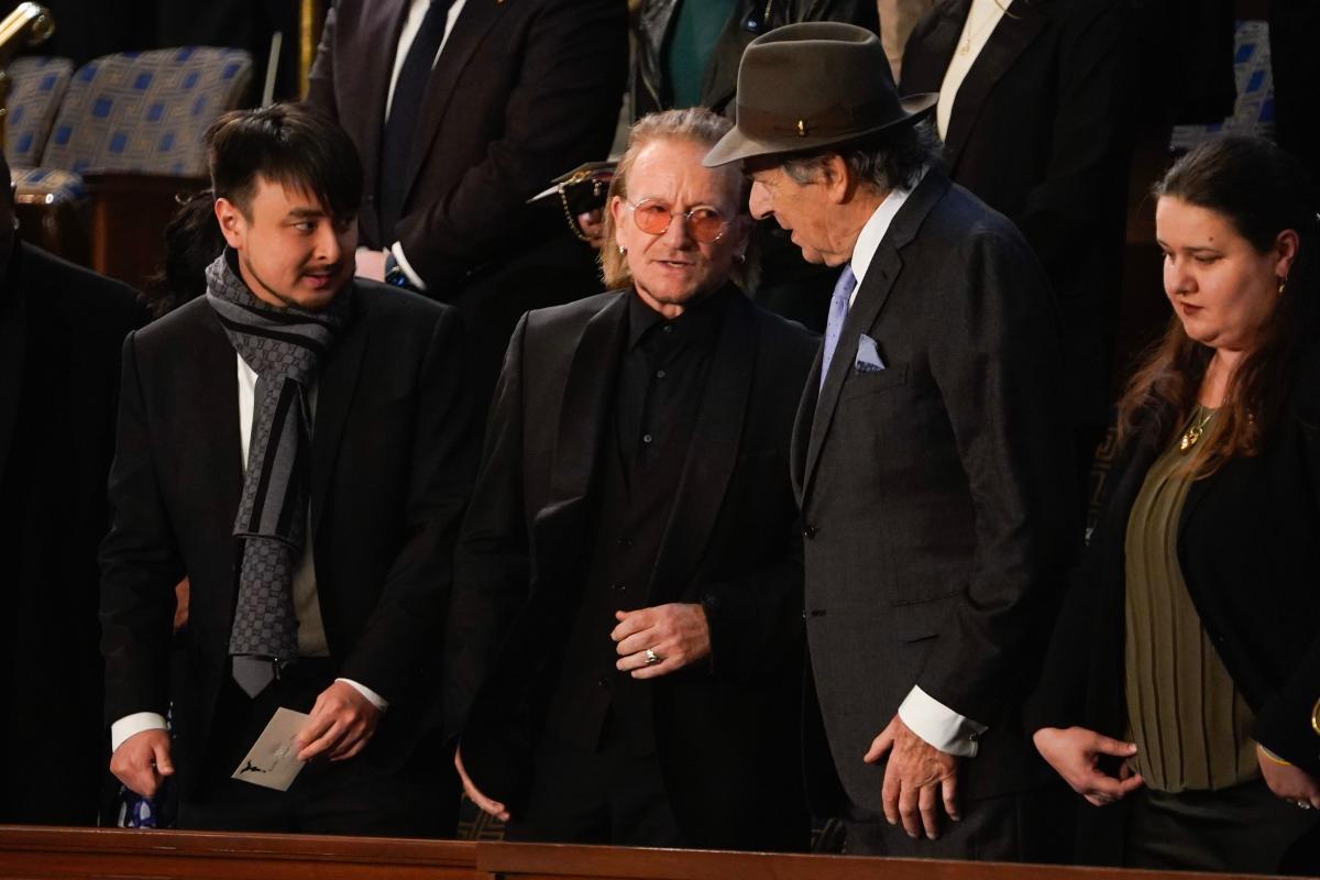 Here's why musician, advocate Bono is at Biden's State of the Union address