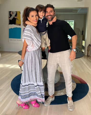 eva longoria/instagram Eva Longoria with son Santiago and husband José "Pepe" Bastón