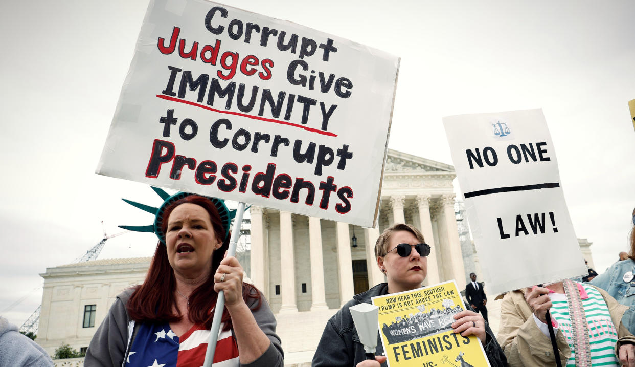  Protesters outside Supreme Court. 