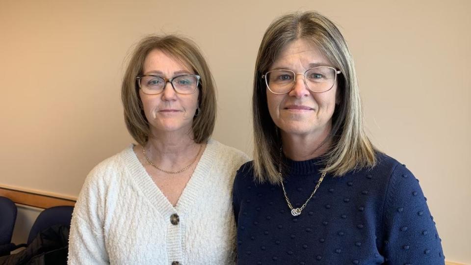 Yolande Gagnon, left, the victim's wife, and Lisa Gagnon, right, the victim's sister, said they were satisfied with the recommendations but the proceedings were hard to listen to.